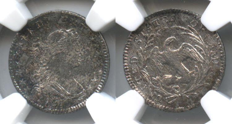 1797 Draped Bust Half Dime NGC AU Details small